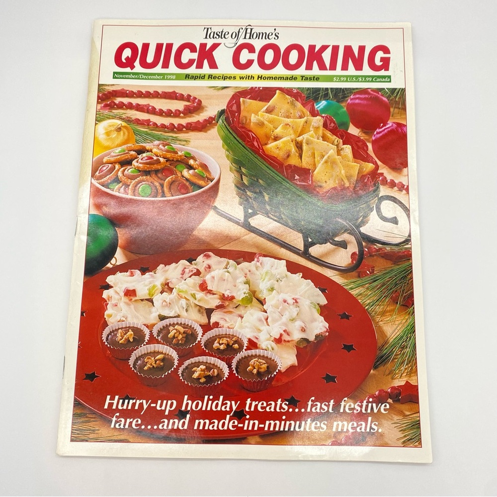 Taste of Home’s Quick Cooking Magazine November December 1998 Issue